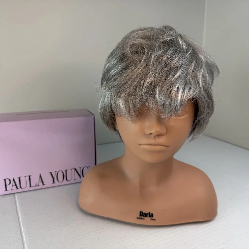 Paula Young A0100 SF51/60 Casey Wig In Box Pewter Color Avg. Cap Short Style